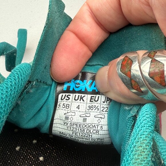 Hoka One One Speedgoat 5 in Deep Lake Ceramic Trail Running Hiking 5.5 - Picture 13 of 13